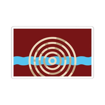 Flag of Lockport Illinois (United States) STICKER Vinyl Kiss-Cut Decal 6 Inch White - The Sticker Space
