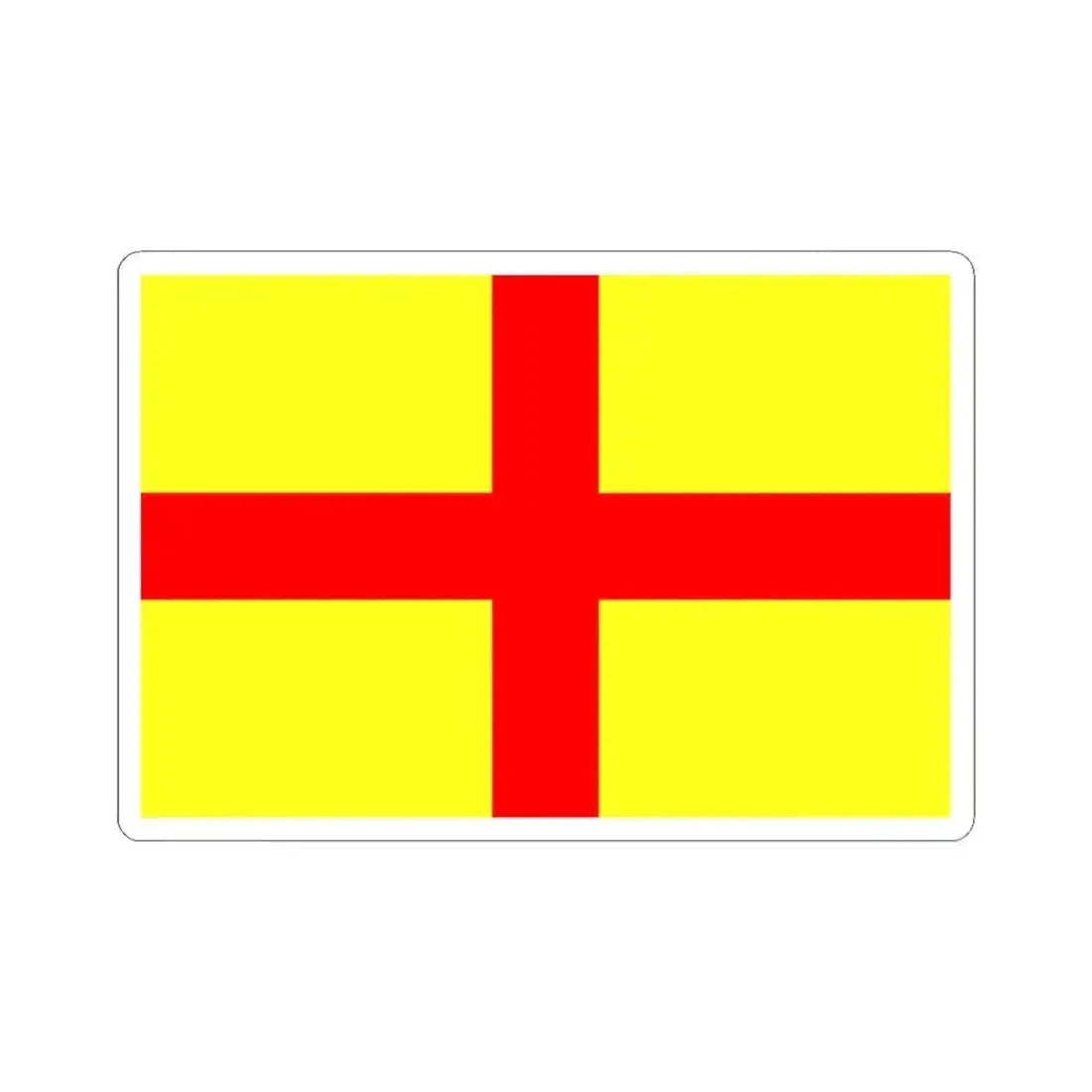 Flag of Lodi Italy - STICKER Vinyl Kiss-Cut Decal 6 Inch White - The Sticker Space