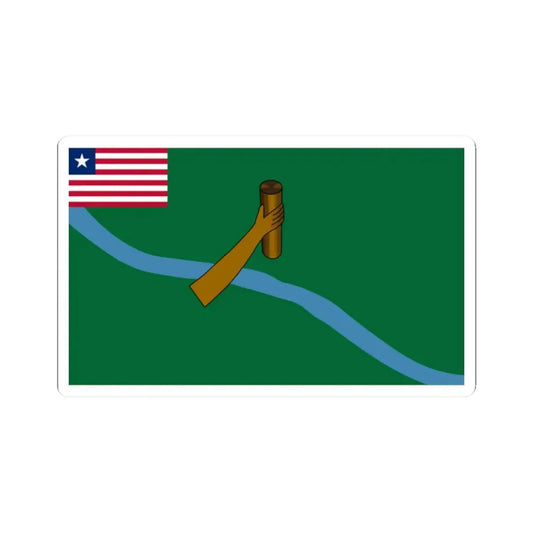 Flag of Lofa County (Liberia) STICKER Vinyl Kiss-Cut Decal 2 Inch White - The Sticker Space