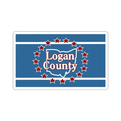 Flag of Logan County Ohio STICKER Vinyl Die-Cut Decal 2 Inch - The Sticker Space