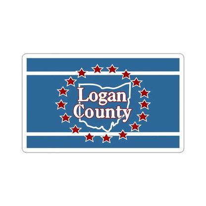 Flag of Logan County Ohio STICKER Vinyl Die-Cut Decal 3 Inch - The Sticker Space