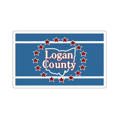 Flag of Logan County Ohio STICKER Vinyl Die-Cut Decal 5 Inch - The Sticker Space