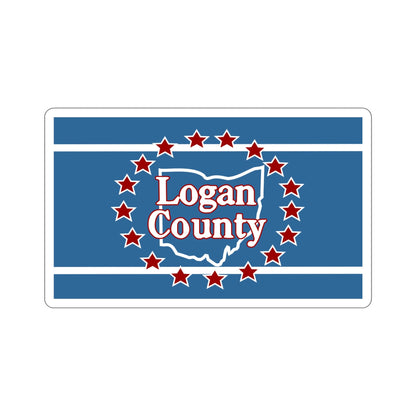 Flag of Logan County Ohio STICKER Vinyl Die-Cut Decal-6 Inch-The Sticker Space