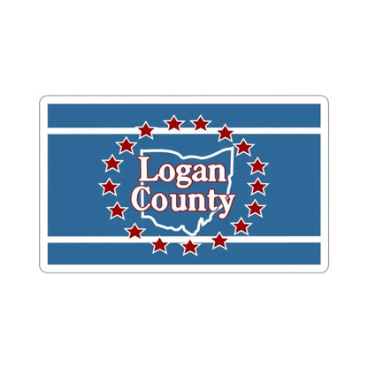 Flag of Logan County Ohio STICKER Vinyl Die-Cut Decal - The Sticker Space