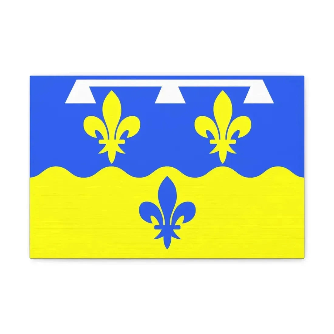 Flag of Loir et Cher France - Canvas Wall Art 18″ x 12″ 1.25" - The Sticker Space