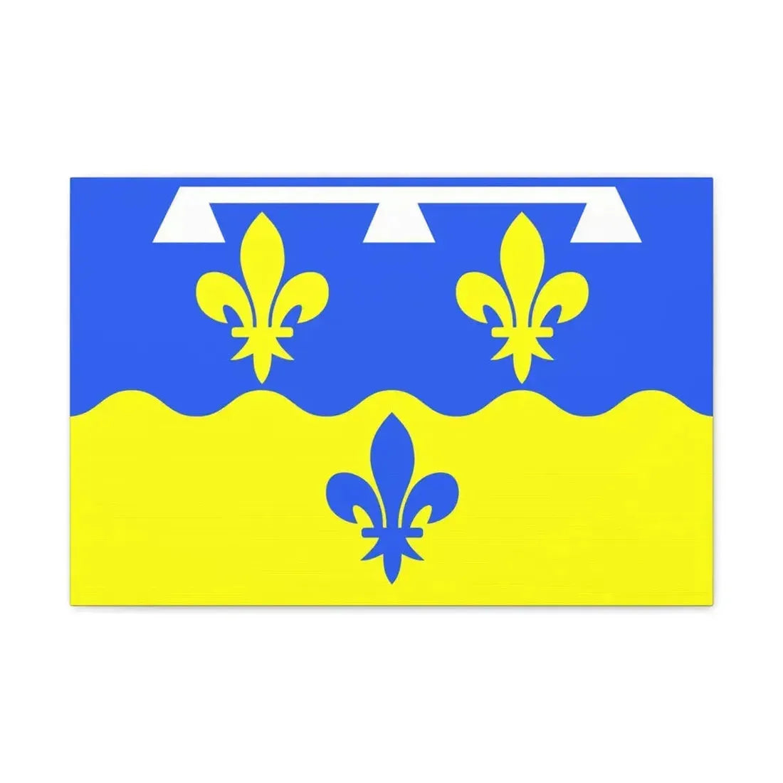 Flag of Loir et Cher France - Canvas Wall Art 24″ x 16″ 1.25" - The Sticker Space