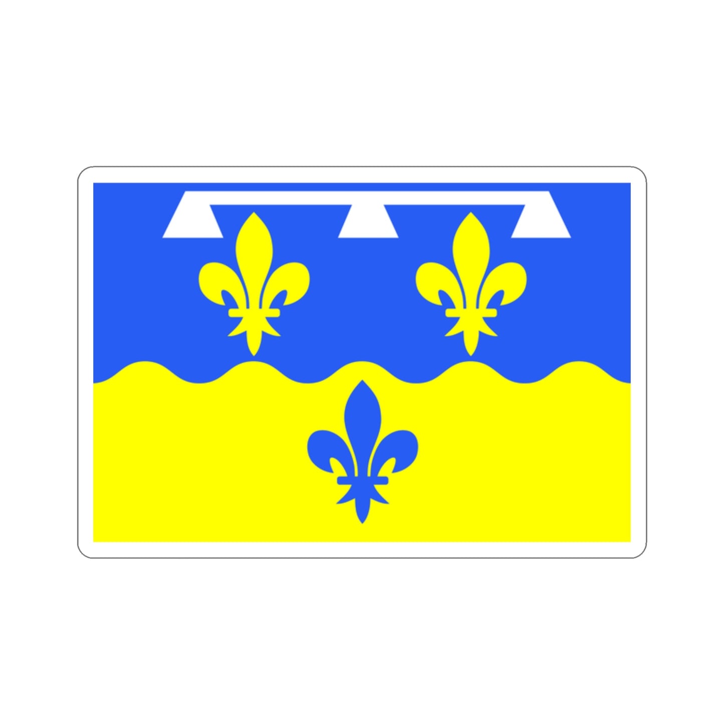 Flag of Loir et Cher France STICKER Vinyl Die-Cut Decal-2 Inch-The Sticker Space