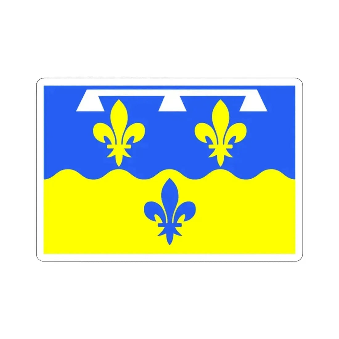 Flag of Loir et Cher France STICKER Vinyl Die-Cut Decal 2 Inch - The Sticker Space