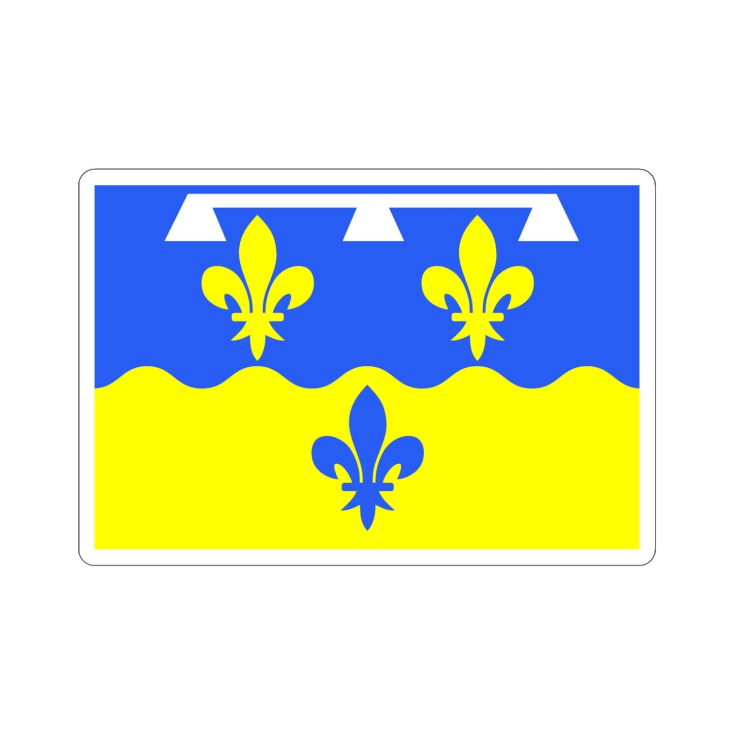 Flag of Loir et Cher France STICKER Vinyl Die-Cut Decal-3 Inch-The Sticker Space