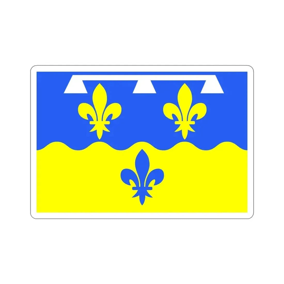 Flag of Loir et Cher France STICKER Vinyl Die-Cut Decal 3 Inch - The Sticker Space