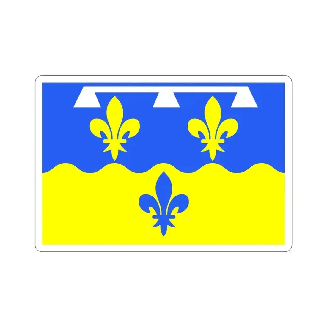 Flag of Loir et Cher France STICKER Vinyl Die-Cut Decal 4 Inch - The Sticker Space