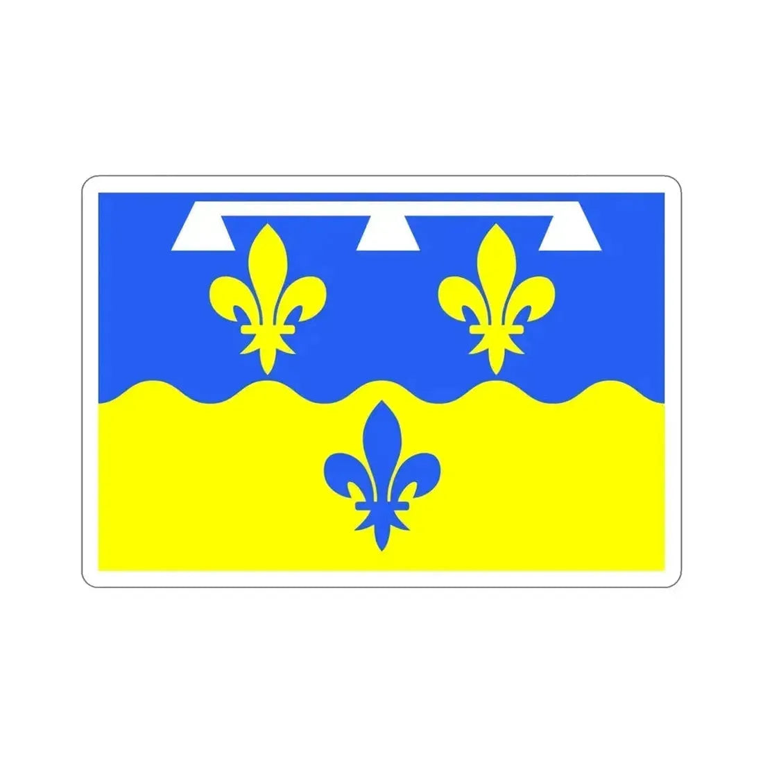 Flag of Loir et Cher France STICKER Vinyl Die-Cut Decal 5 Inch - The Sticker Space