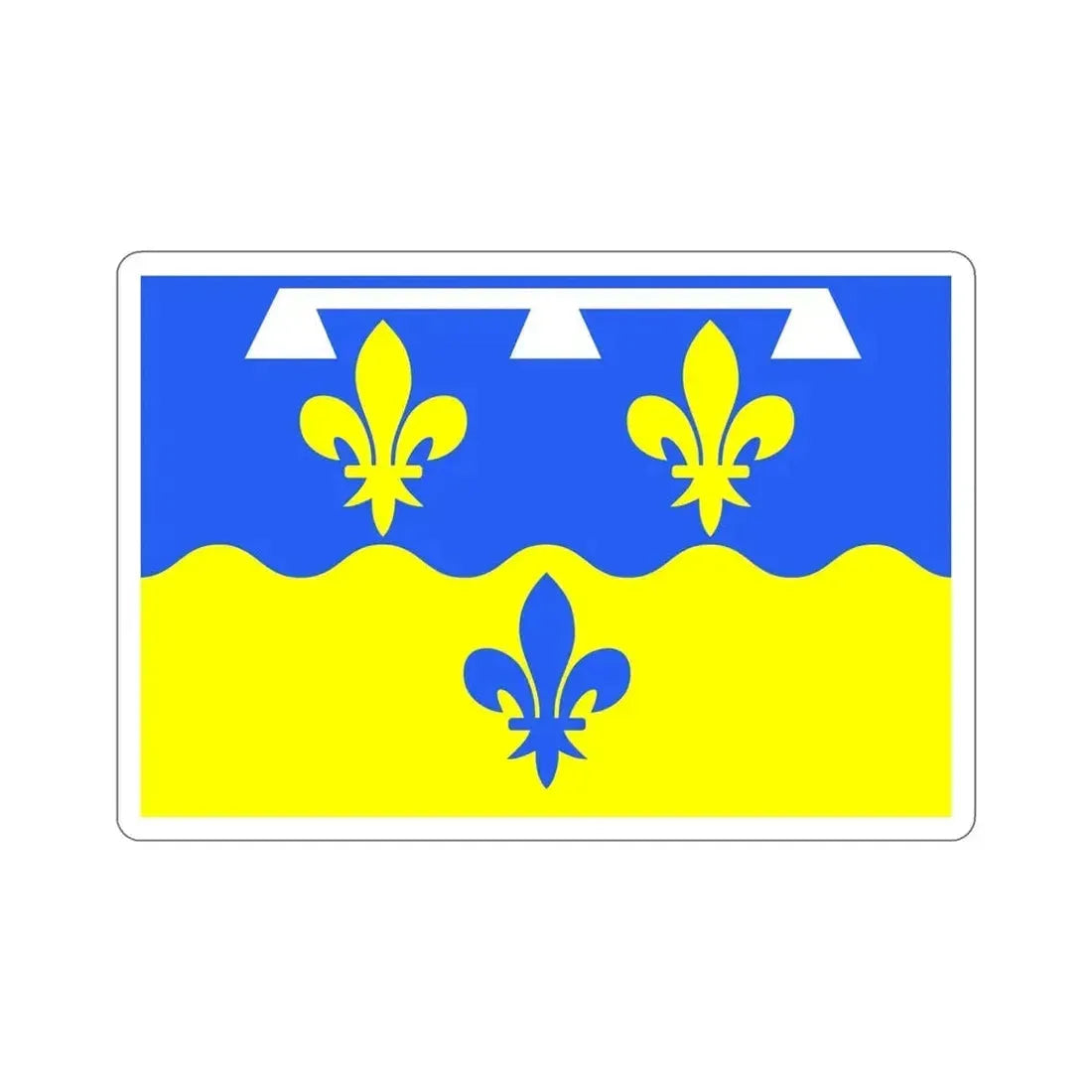 Flag of Loir et Cher France STICKER Vinyl Die-Cut Decal - The Sticker Space