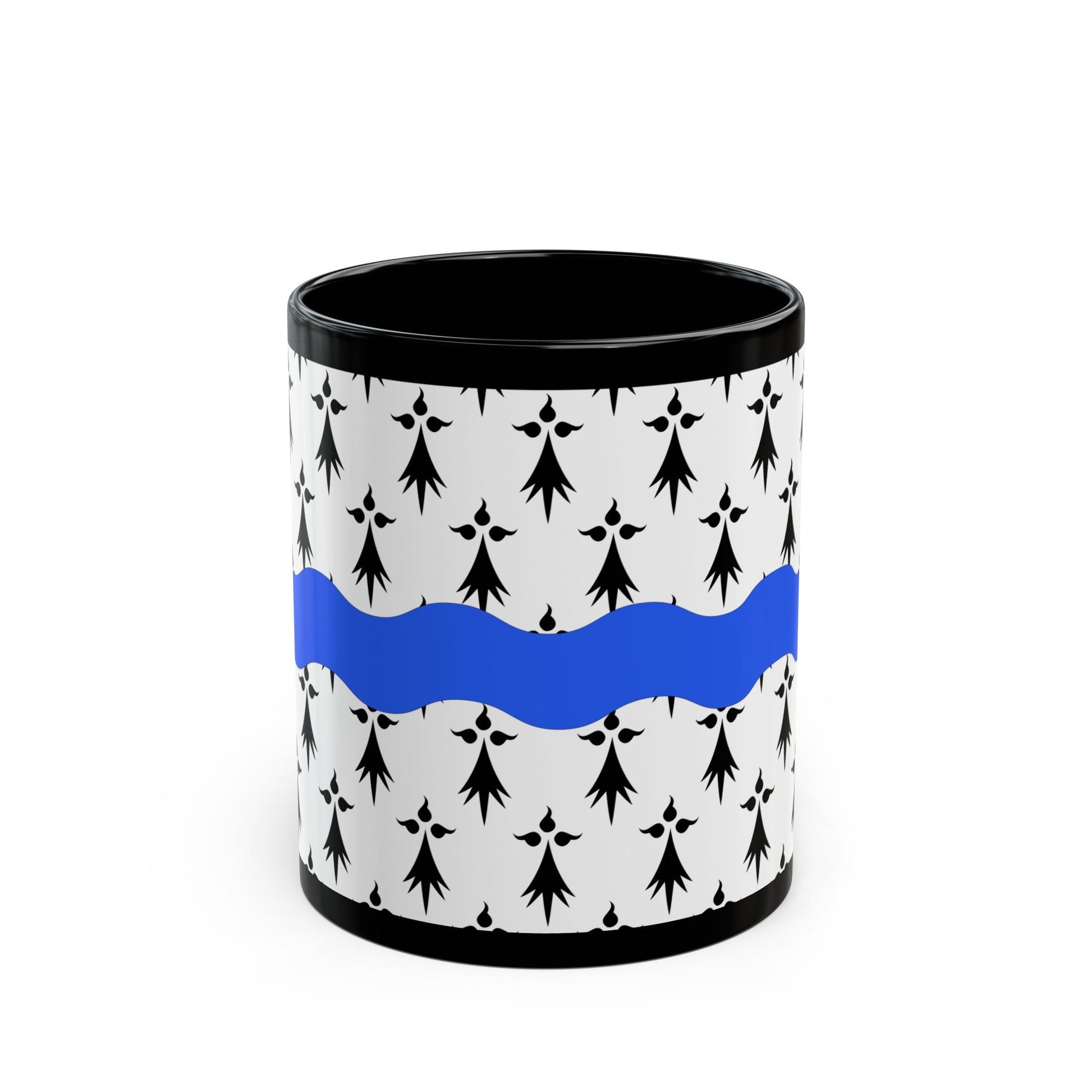 Flag of Loire Atlantique France 2 - Black Coffee Mug-11oz-The Sticker Space