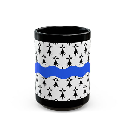 Flag of Loire Atlantique France 2 - Black Coffee Mug-15oz-The Sticker Space