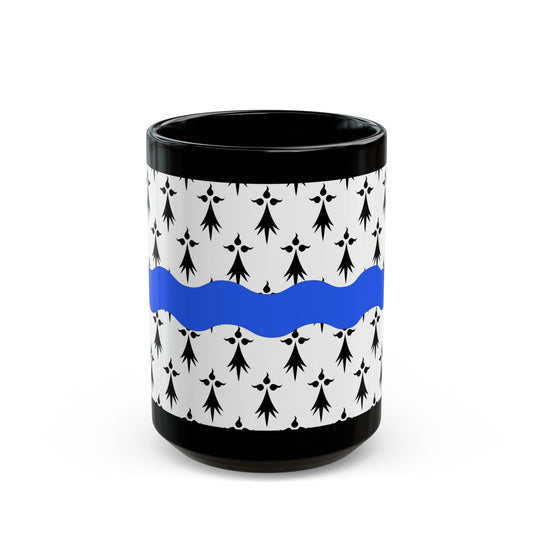 Flag of Loire Atlantique France 2 - Black Coffee Mug-15oz-The Sticker Space