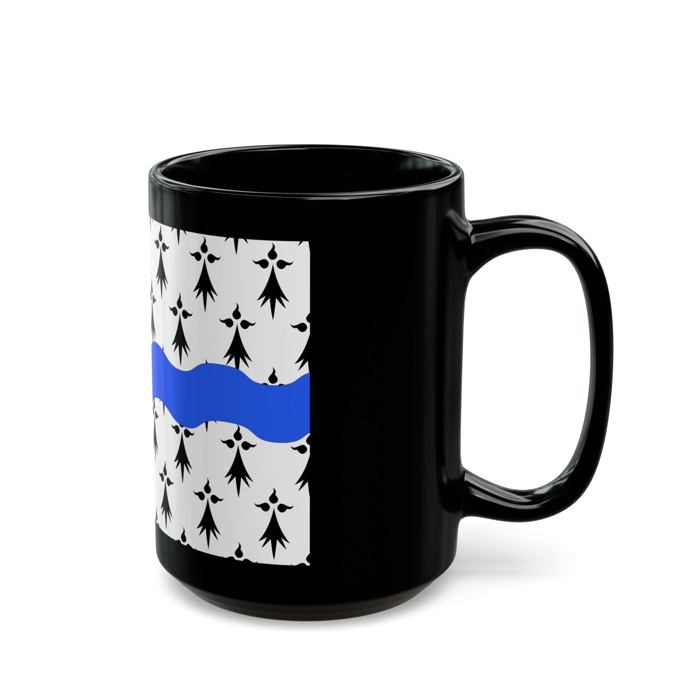 Flag of Loire Atlantique France 2 - Black Coffee Mug-The Sticker Space