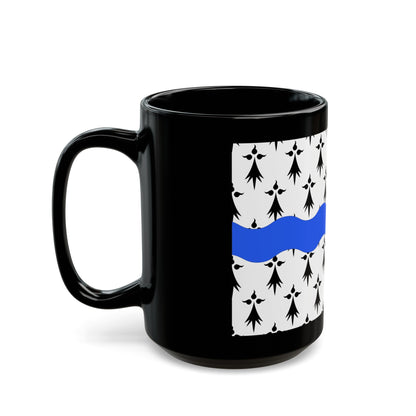 Flag of Loire Atlantique France 2 - Black Coffee Mug-The Sticker Space