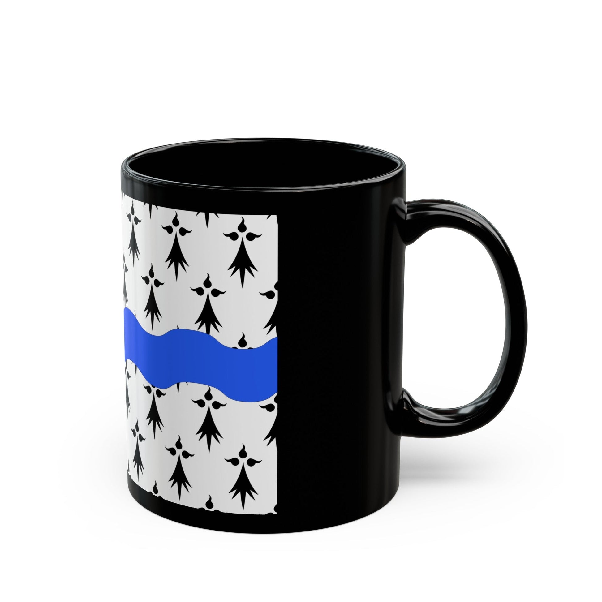 Flag of Loire Atlantique France 2 - Black Coffee Mug-The Sticker Space