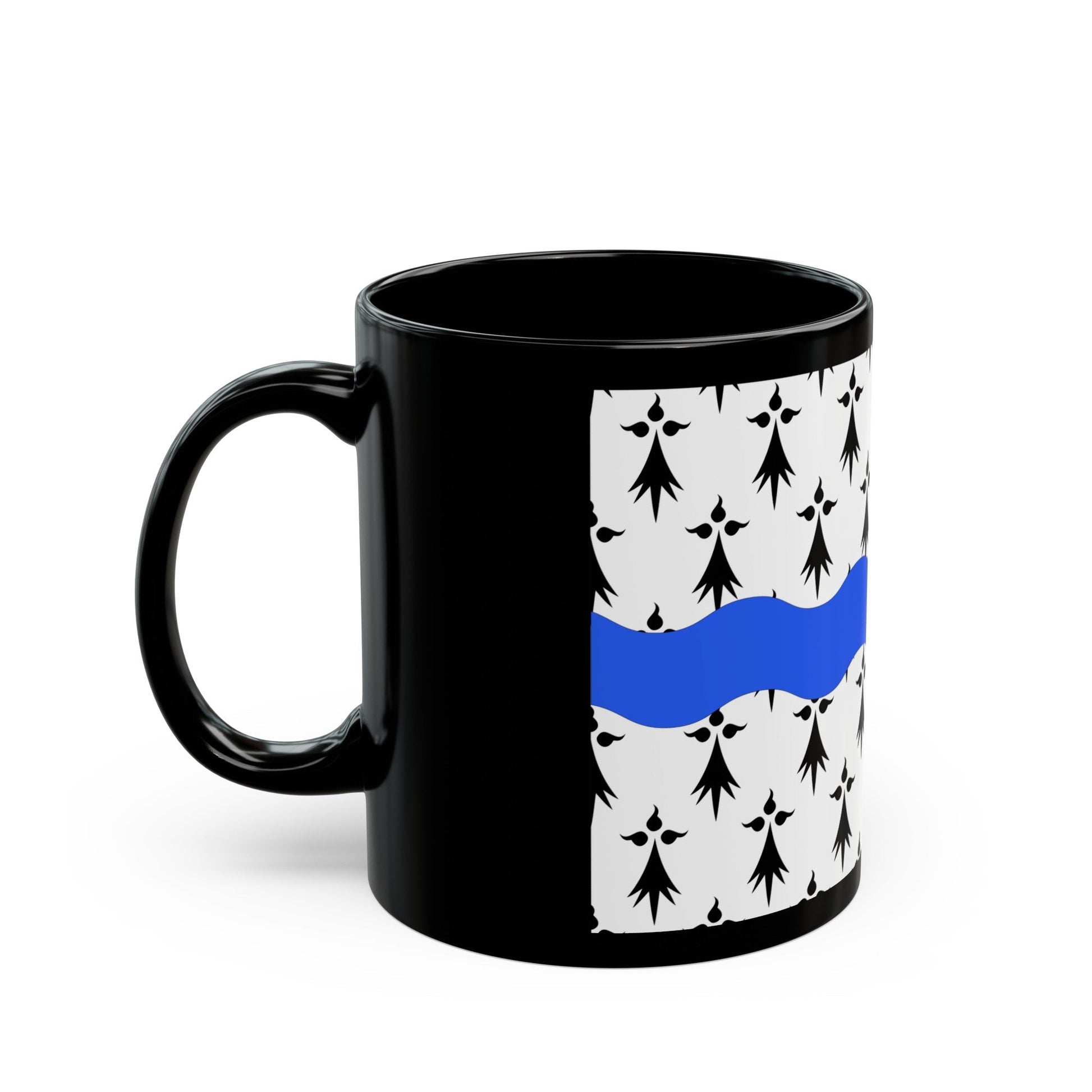 Flag of Loire Atlantique France 2 - Black Coffee Mug-The Sticker Space