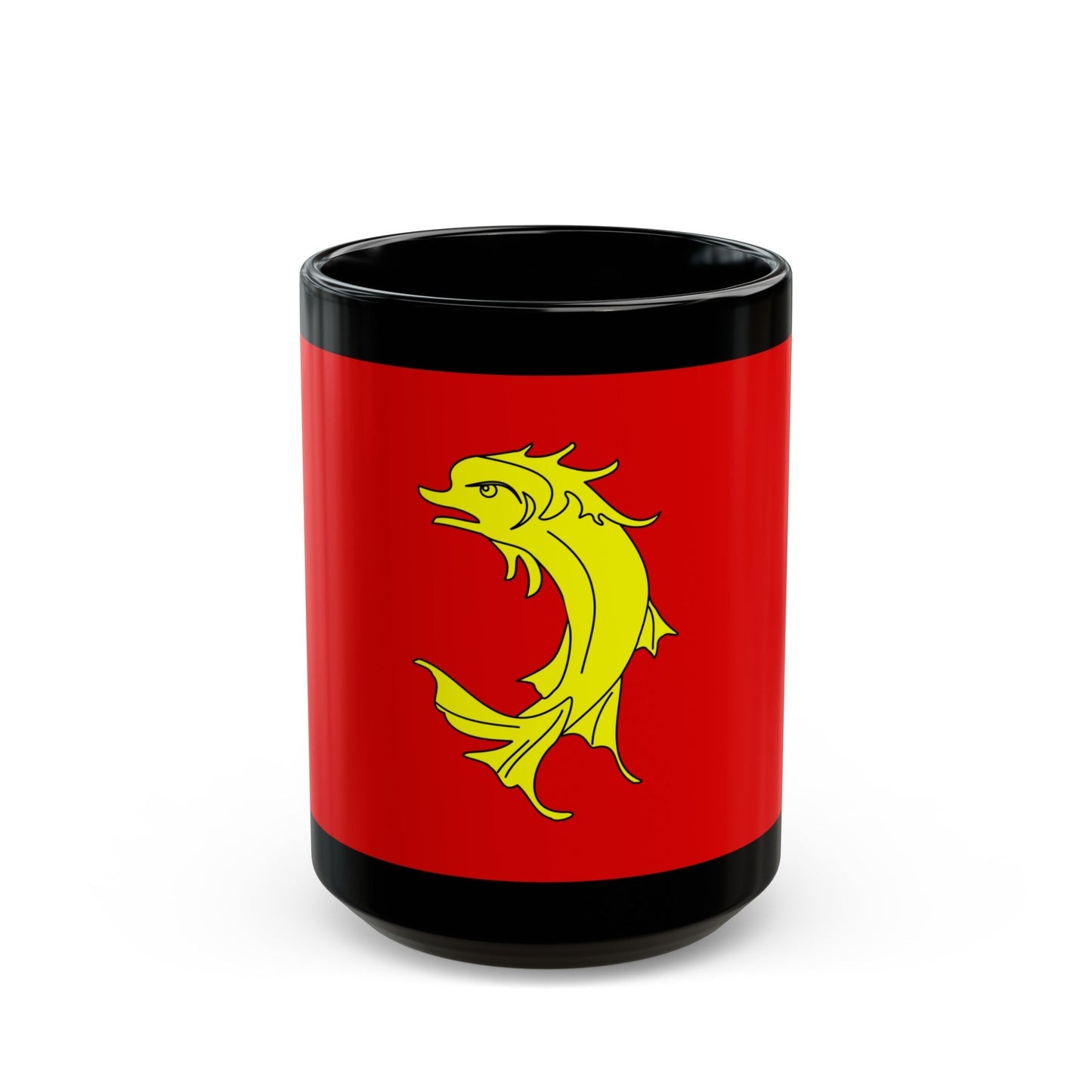 Flag of Loire France 2 - Black Coffee Mug-15oz-The Sticker Space