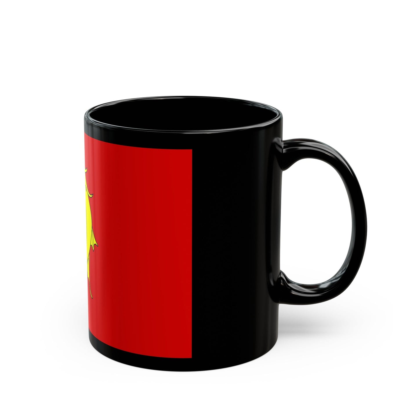 Flag of Loire France 2 - Black Coffee Mug-The Sticker Space