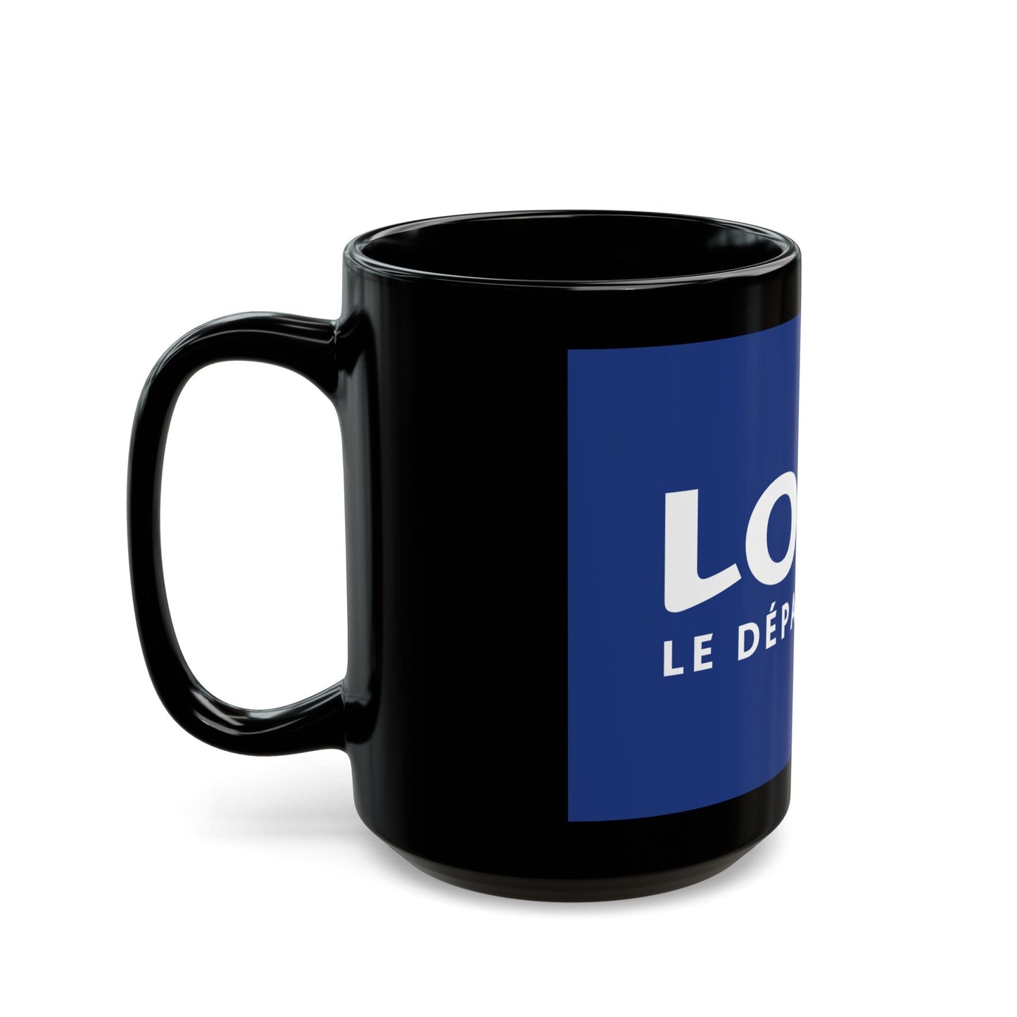 Flag of Loire France - Black Coffee Mug-The Sticker Space