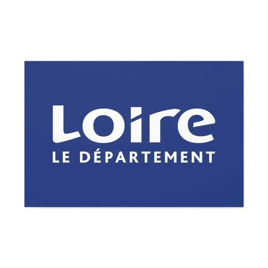 Flag of Loire France - Canvas Wall Art 36" x 24" 1.25" - The Sticker Space