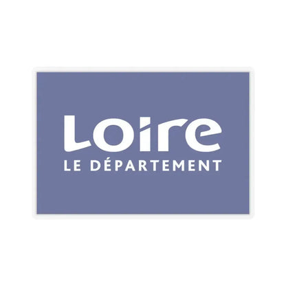 Flag of Loire France - STICKER Vinyl Kiss-Cut Decal 3 Inch Transparent - The Sticker Space