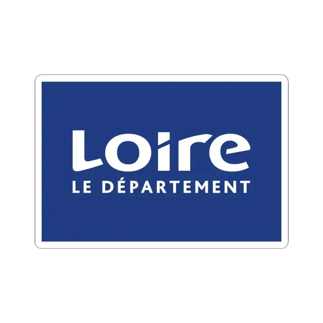 Flag of Loire France - STICKER Vinyl Kiss-Cut Decal 4 Inch White - The Sticker Space