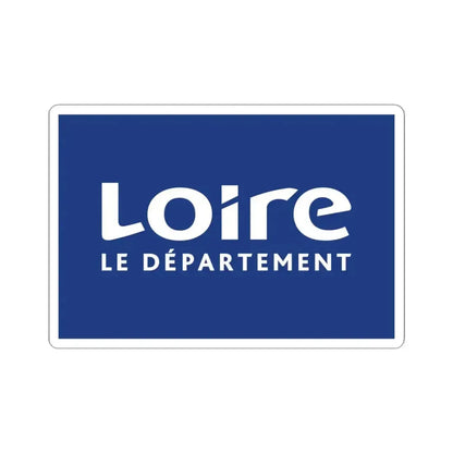 Flag of Loire France - STICKER Vinyl Kiss-Cut Decal 4 Inch White - The Sticker Space