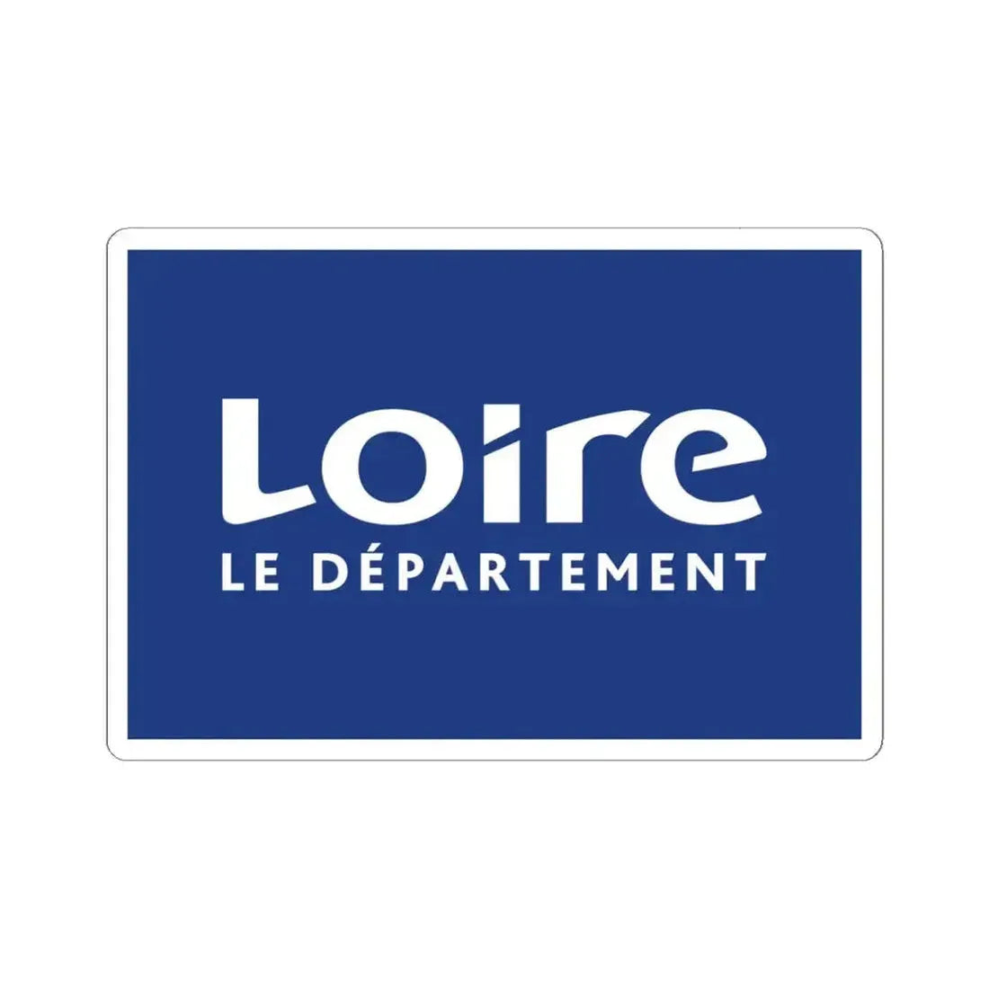 Flag of Loire France - STICKER Vinyl Kiss-Cut Decal 6 Inch White - The Sticker Space