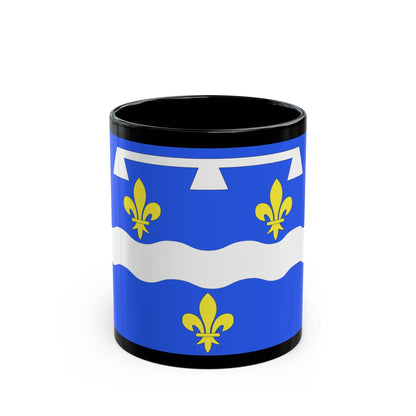 Flag of Loiret France 2 - Black Coffee Mug-11oz-The Sticker Space