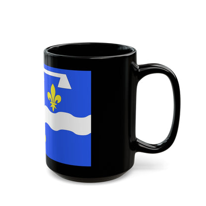 Flag of Loiret France 2 - Black Coffee Mug-The Sticker Space