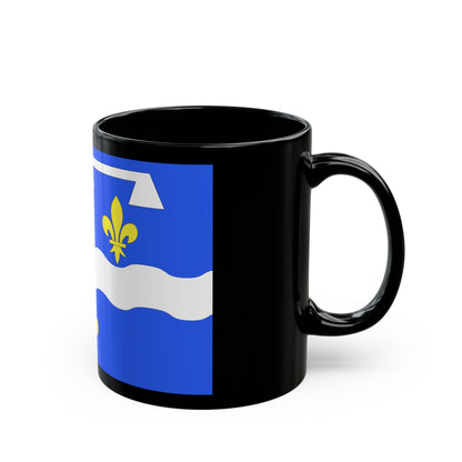 Flag of Loiret France 2 - Black Coffee Mug-The Sticker Space