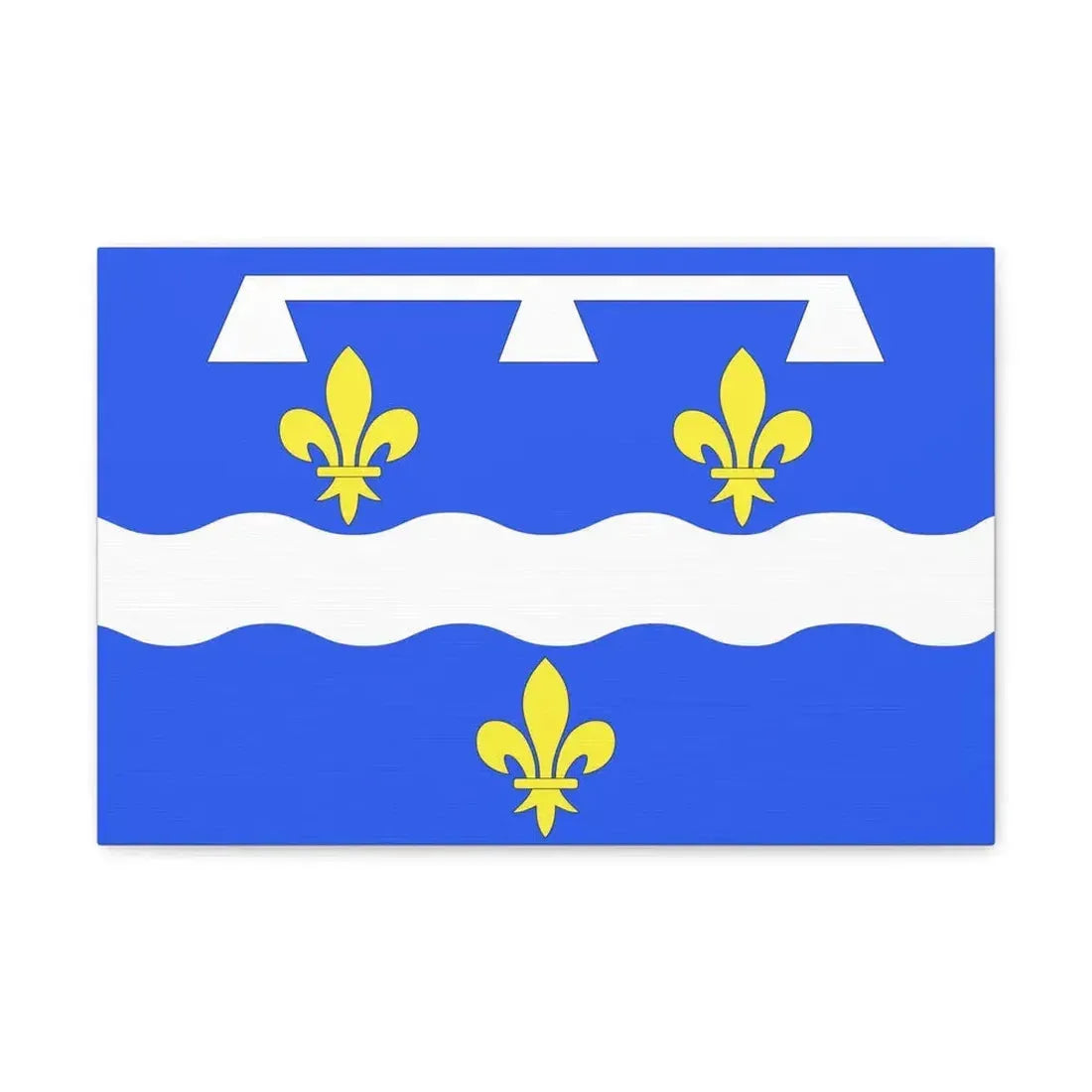 Flag of Loiret France 2 - Canvas Wall Art 18″ x 12″ 1.25" - The Sticker Space