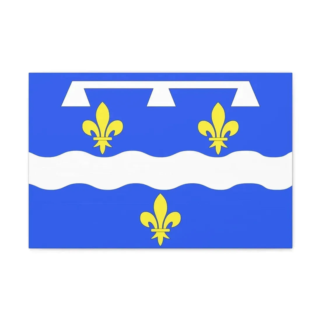 Flag of Loiret France 2 - Canvas Wall Art 24″ x 16″ 1.25" - The Sticker Space