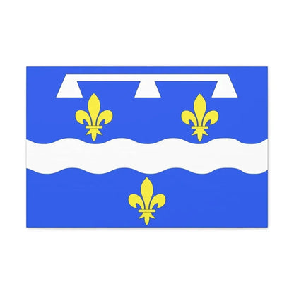 Flag of Loiret France 2 - Canvas Wall Art 24″ x 16″ 1.25" - The Sticker Space