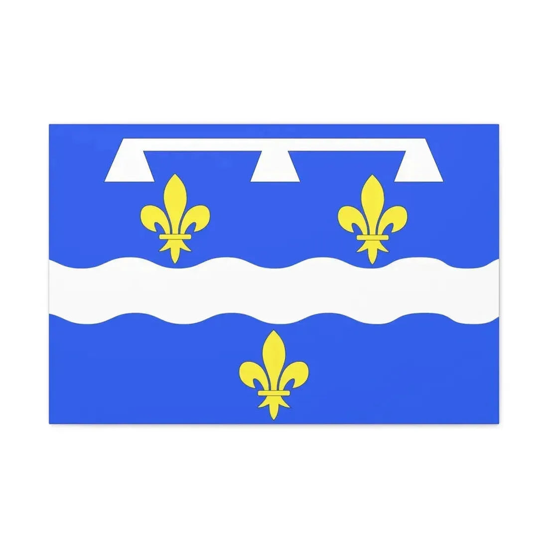 Flag of Loiret France 2 - Canvas Wall Art 30" x 20" 1.25" - The Sticker Space