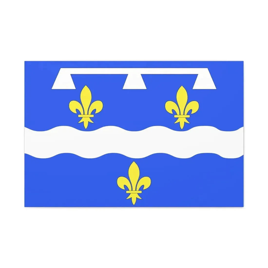 Flag of Loiret France 2 - Canvas Wall Art 36" x 24" 1.25" - The Sticker Space