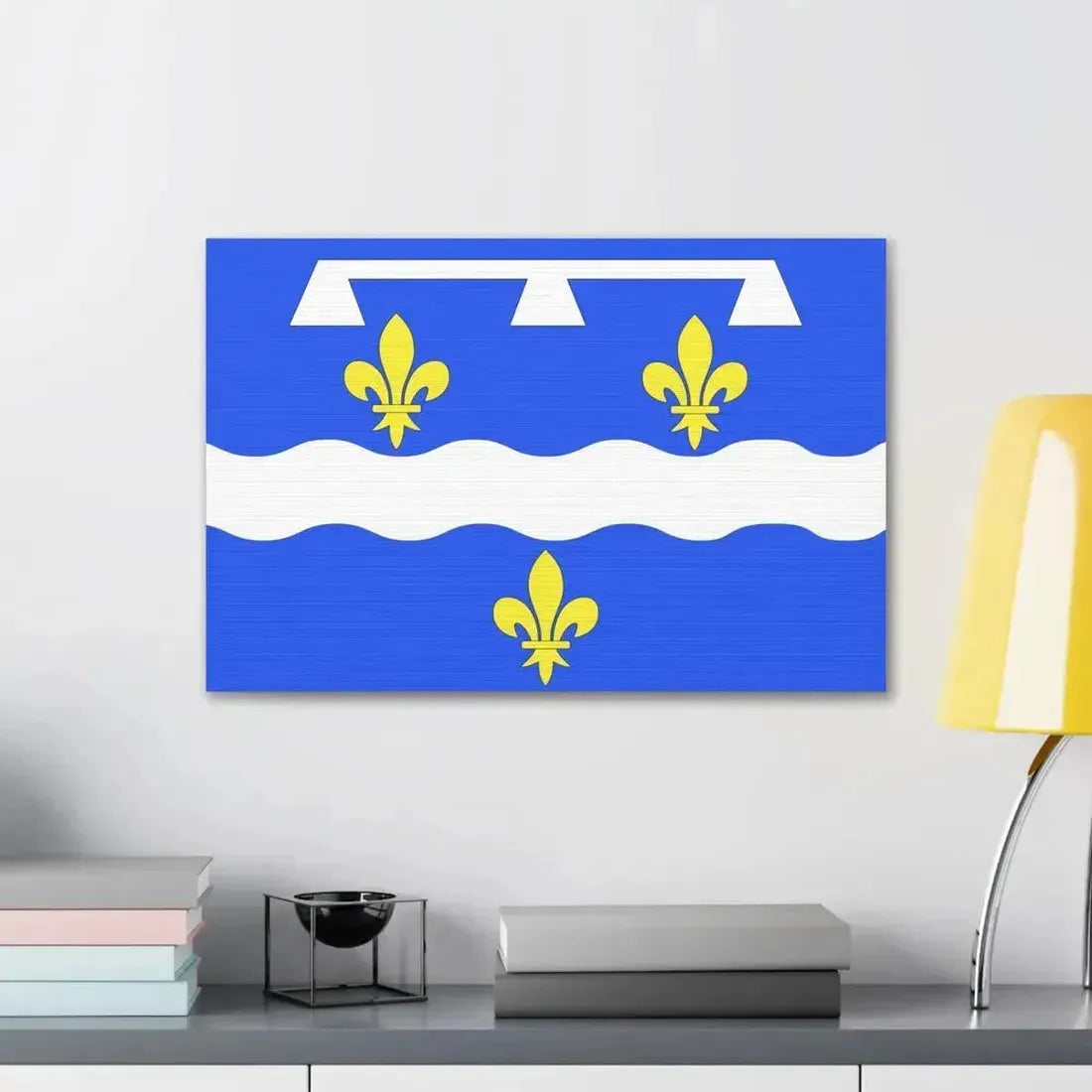 Flag of Loiret France 2 - Canvas Wall Art - The Sticker Space