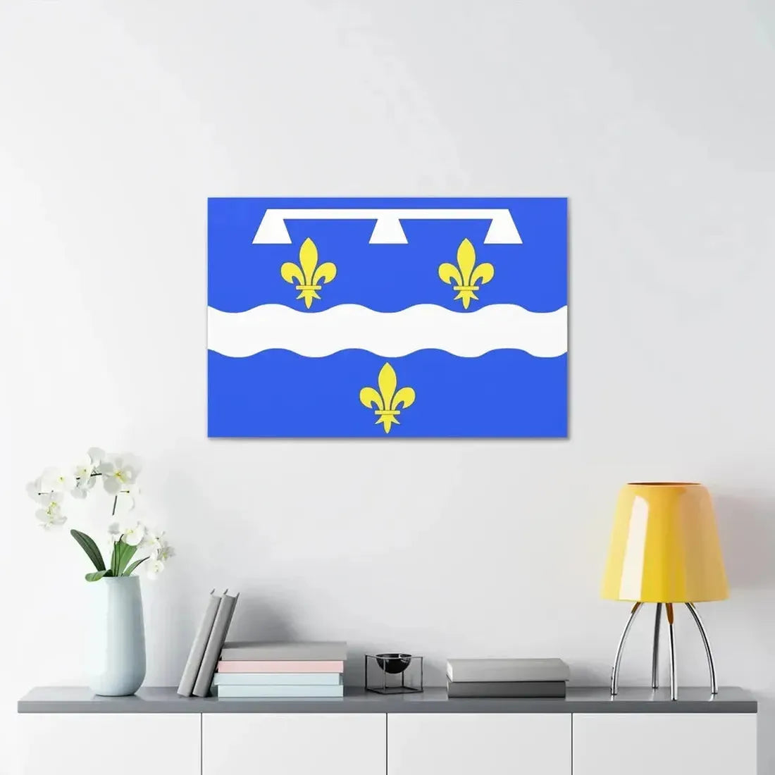 Flag of Loiret France 2 - Canvas Wall Art - The Sticker Space