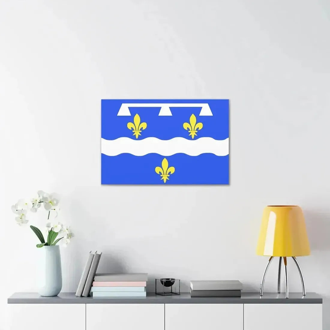 Flag of Loiret France 2 - Canvas Wall Art - The Sticker Space