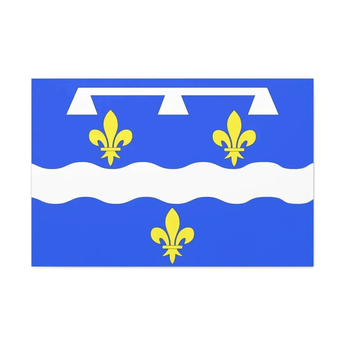 Flag of Loiret France 2 - Canvas Wall Art - The Sticker Space