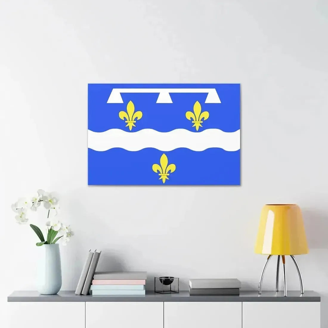 Flag of Loiret France 2 - Canvas Wall Art - The Sticker Space