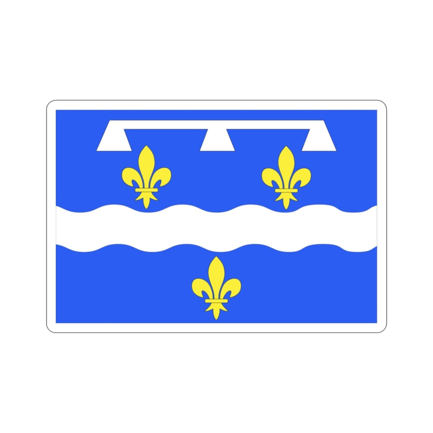 Flag of Loiret France 2 STICKER Vinyl Die-Cut Decal-2 Inch-The Sticker Space