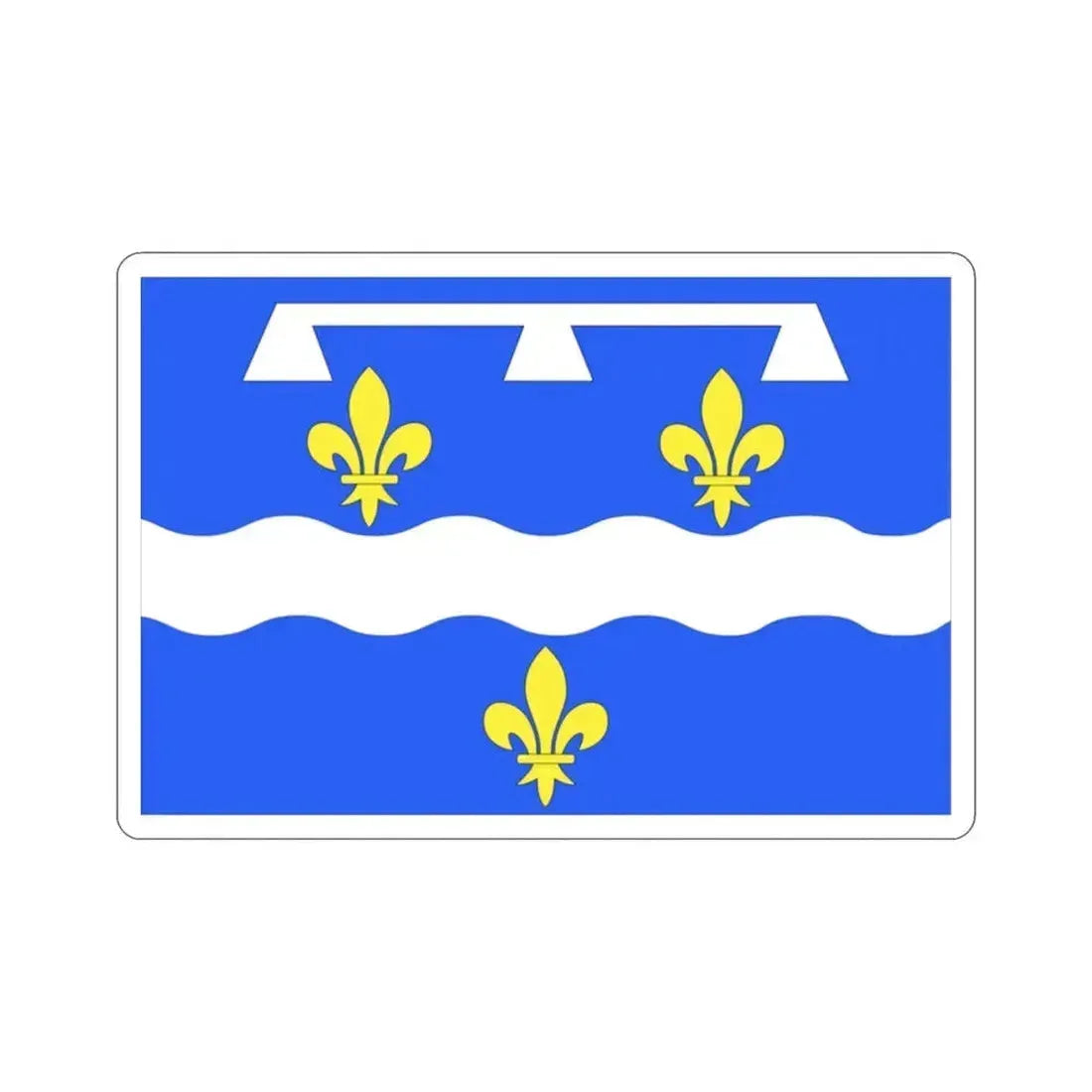 Flag of Loiret France 2 STICKER Vinyl Die-Cut Decal 2 Inch - The Sticker Space