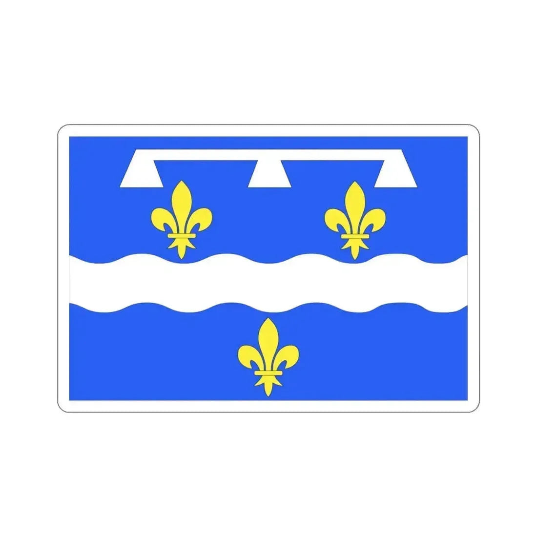 Flag of Loiret France 2 STICKER Vinyl Die-Cut Decal 3 Inch - The Sticker Space