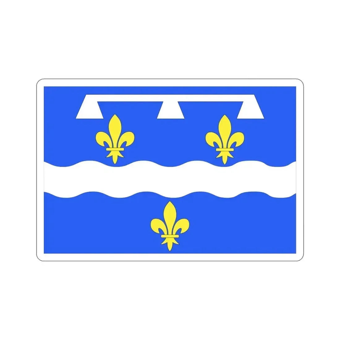 Flag of Loiret France 2 STICKER Vinyl Die-Cut Decal 3 Inch - The Sticker Space