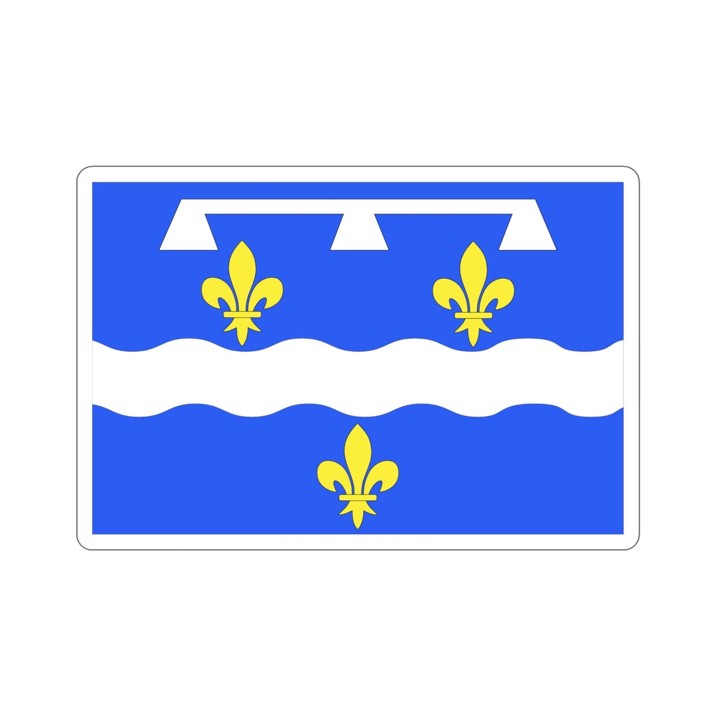 Flag of Loiret France 2 STICKER Vinyl Die-Cut Decal-4 Inch-The Sticker Space